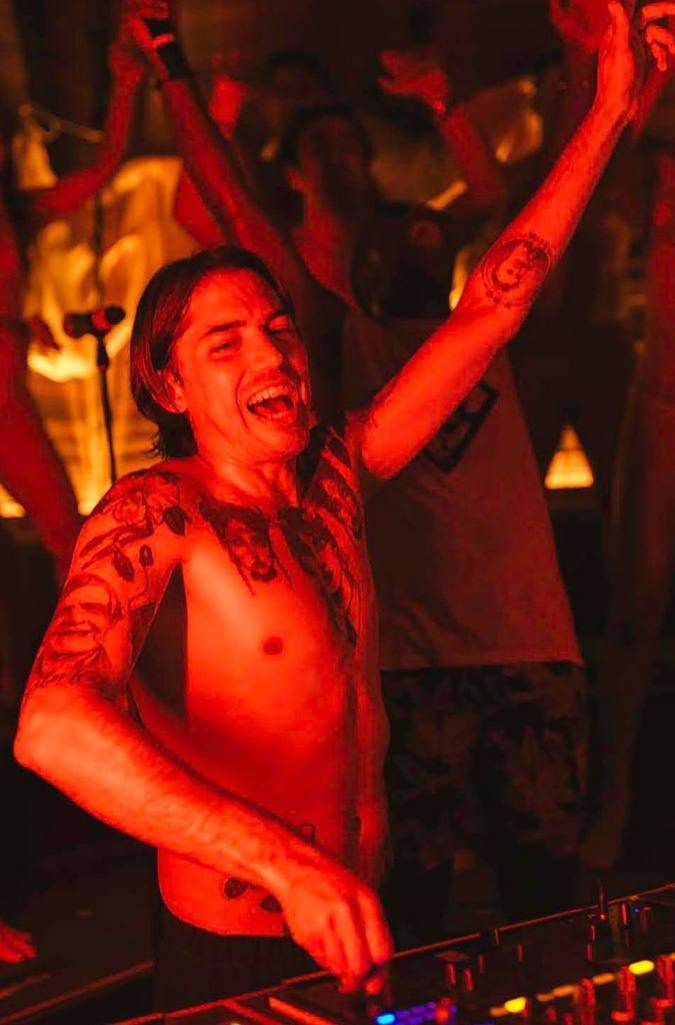 Festival guest dancing